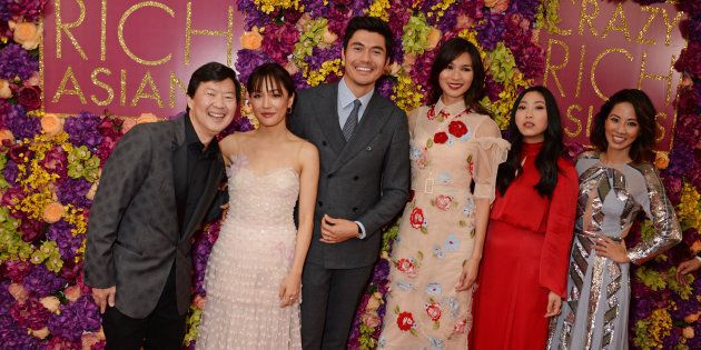 Some of the 'Crazy Rich Asians' cast attend a screening of the film in London, U.K. on Sept. 4, 2018.