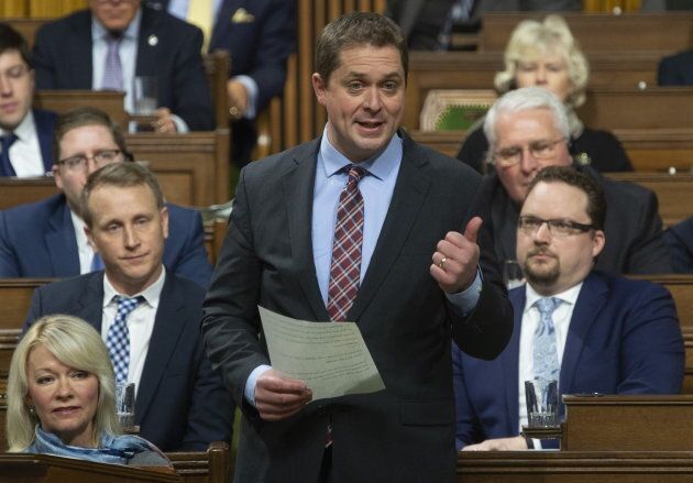Andrew Scheer in the House of Commons on Jan. 28, 2019.
