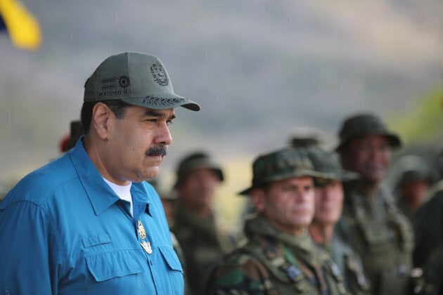 Venezuela's President Nicolas Maduro attends a military exercise in Turiamo, Venezuela on Feb. 3, 2019.