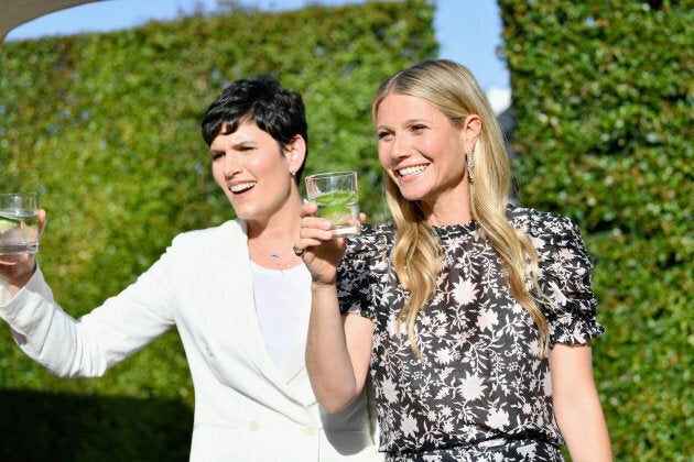 Goop's chief content officer Elise Loehnen, left, with Gwyneth Paltrow at the In Goop Health Summit in Culver City, CA on June 9, 2018.