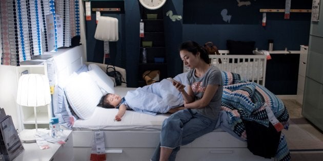 A mother and child at a Shanghai Ikea in June 2017.