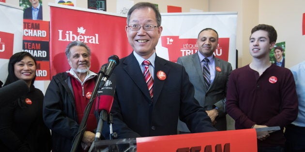 Richard T. Lee is the Liberal Party's second byelection candidate in the riding of Burnaby South. He attends a news conference in Burnaby, B.C., on Jan. 19, 2019.