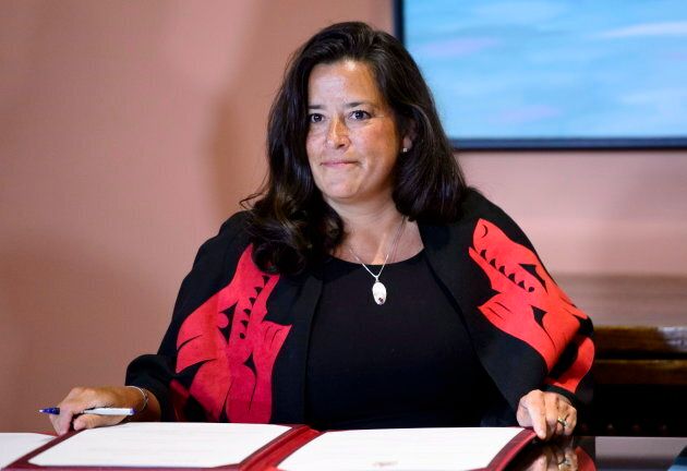Veterans Affairs Minister Jodie Wilson-Raybould attends a swearing in ceremony at Rideau Hall in Ottawa on Jan. 14, 2019.
