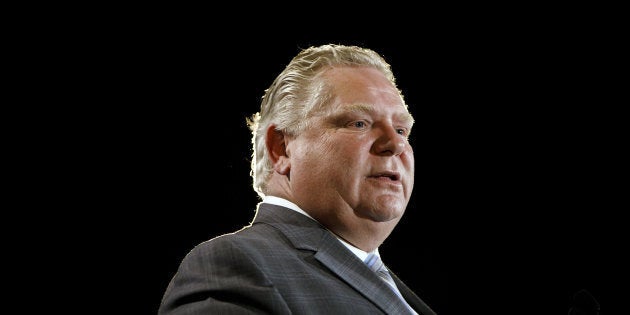 Ontario Premier Doug Ford speaks at an event at the Economic Club of Canada in Toronto on Jan. 21, 2019.