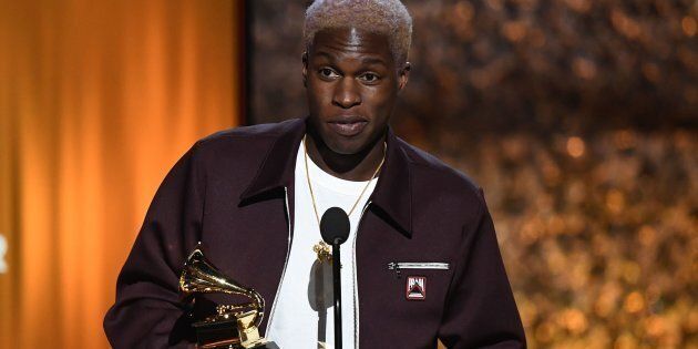 Canadian singer Daniel Caesar accepts the award for Best R&B Performance for 'Best Part' onstage during the 61st Annual Grammy Awards pre-telecast show on February 10, 2019, in Los Angeles.