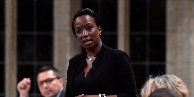 Celina Caesar-Chavannes speaks in the House of Commons on May 25, 2018.