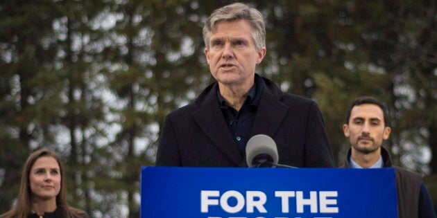 Ontario Environment Minister Rod Phillips discusses the government's climate plan during an event at the Cold Creek Conservation Area in Nobleton, Ont. on Nov. 29, 2018.