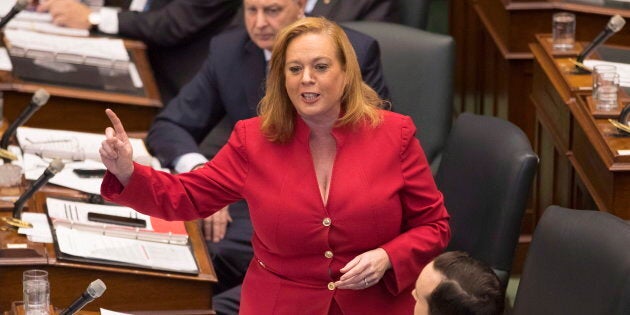 Ontario Minister Lisa MacLeod speaks in the legislature on Nov. 22, 2018.