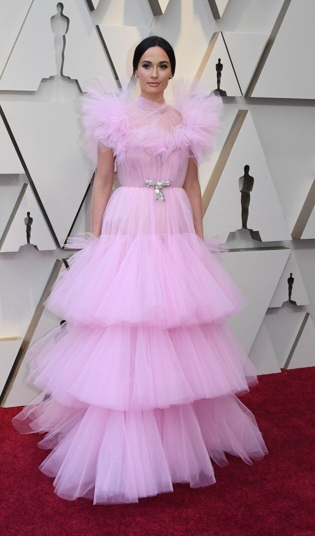Kacey Musgraves at the Oscars on Sunday night. Oscars pink dresses