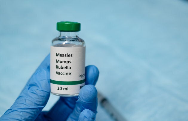 The measles, mumps and rubella vaccine.