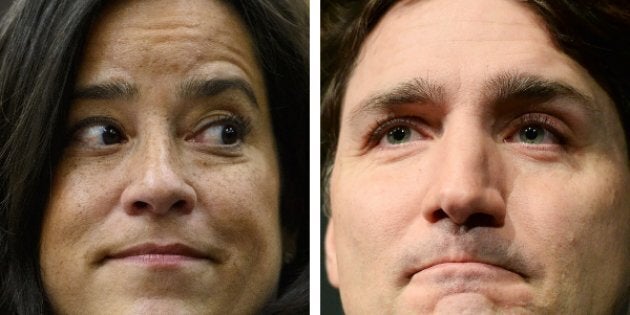 Jody Wilson-Raybould and Prime Minister Justin Trudeau are shown in a composite image.