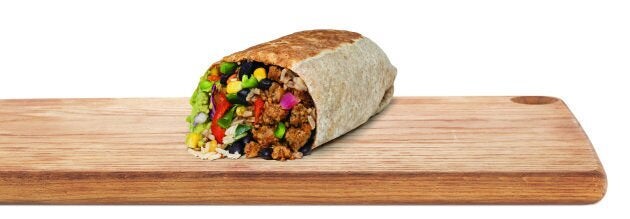 Quesada's new vegan burrito, featuring Beyond Meat products.