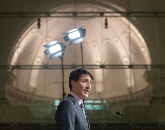 Prime Minister Justin Trudeau speaks in Montreal on Feb. 27, 2019.