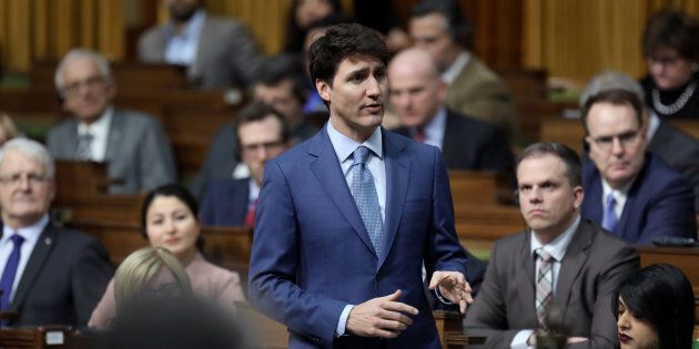 Prime Minister Justin Trudeau speaks during Question Period in Ottawa, Feb. 25, 2019.