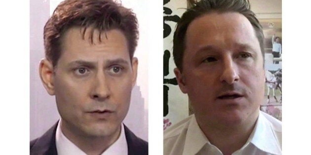 Michael Kovrig (left) and Michael Spavor, the two Canadians detained in China, are shown in these 2018 images taken from video.