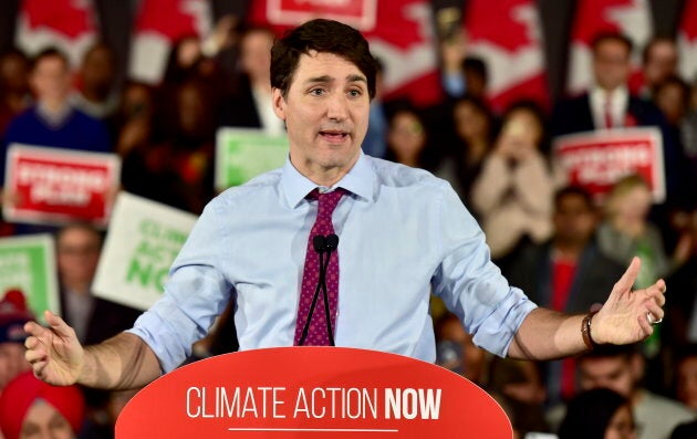 Prime Minister Justin Trudeau speaks at a Liberal Climate Action Rally in Toronto on March 4, 2019.