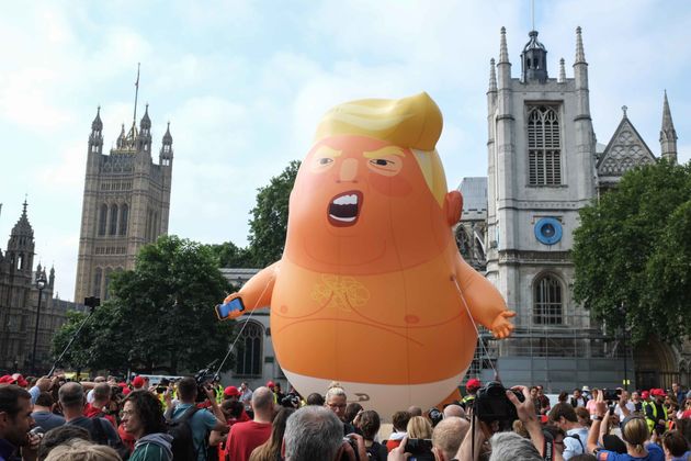 Donald Trump was not impressed by Khan's defence of Londoners flying a giant blimp depicting him as an obese, orange baby during his last visit 