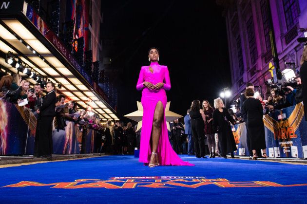 Lashana Lynch attends the "Captain Marvel European Gala," at The Curzon Mayfair on February 27, 2019 in London.