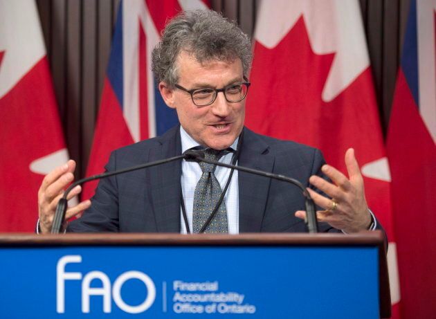Ontario Financial Accountability Officer Peter Weltman answers questions at Queen's Park in Toronto on Dec. 10, 2018.