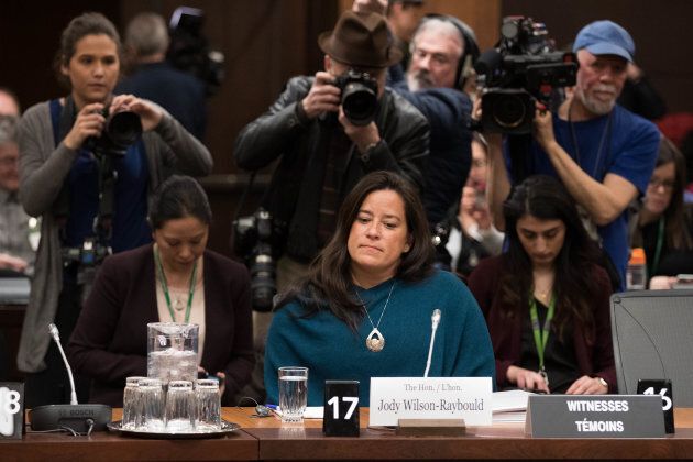 Jody Wilson-Raybould appears before a justice committee hearing on Parliament Hill in Ottawa on Feb. 27, 2019.