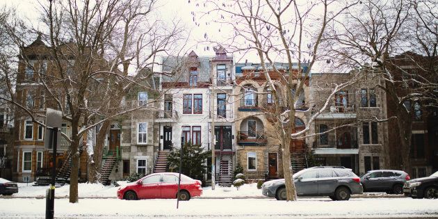 Rowhouses in Montreal's Plateau Mont-Royal neighbourhood. The city is the last one among Canada's major metro areas still experiencing house price growth, according to data from the Teranet-National Bank house price index.