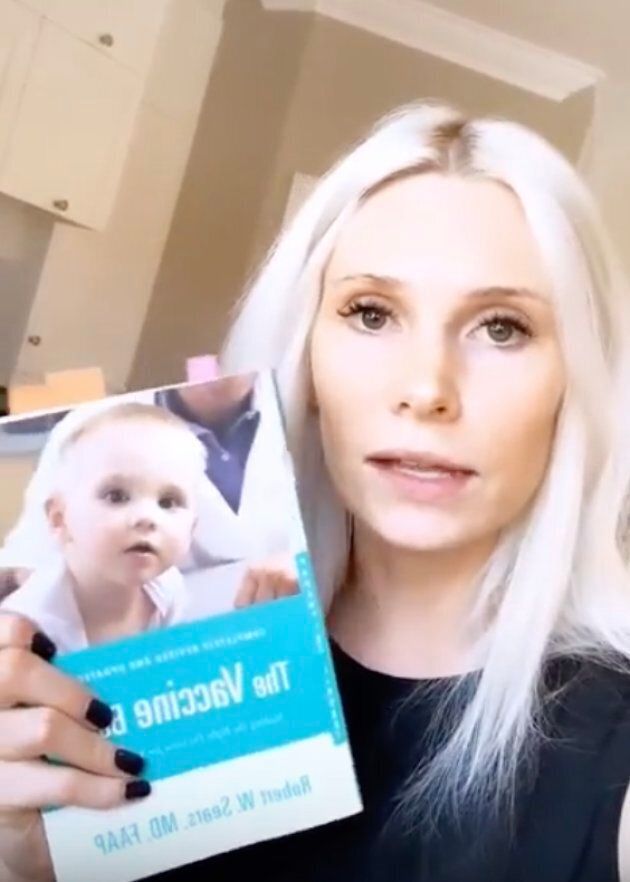 Angela Price promotes the "The Vaccine Book" to her 124,000 Instagram followers.