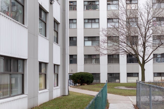 Low cost apartment buildings in Toronto in December 2018.