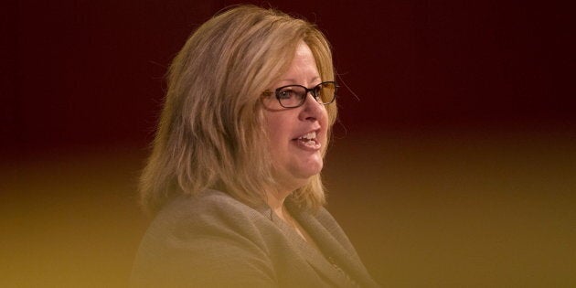 Ontario PC Education Minister Lisa Thompson makes a statement at the Ontario Science Centre in Toronto on March 15, 2018.