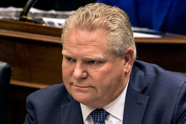 Premier Doug Ford speaks during question period at Queen's Park on Feb. 20, 2019.