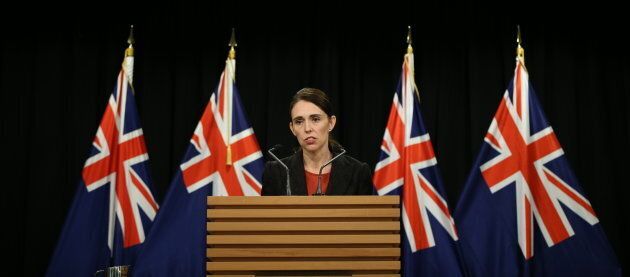 Prime Minister Jacinda Ardern speaks to media during a press conference at Parliament on Friday.