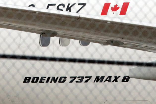 An Air Canada Boeing 737 MAX 8 aircraft is seen on the ground at Toronto Pearson International Airport in Toronto on March 13, 2019.