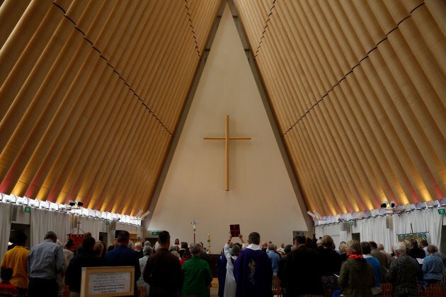 A service is held at a church for victims of the mosque shootings in Christchurch, New Zealand on March 17, 2019.