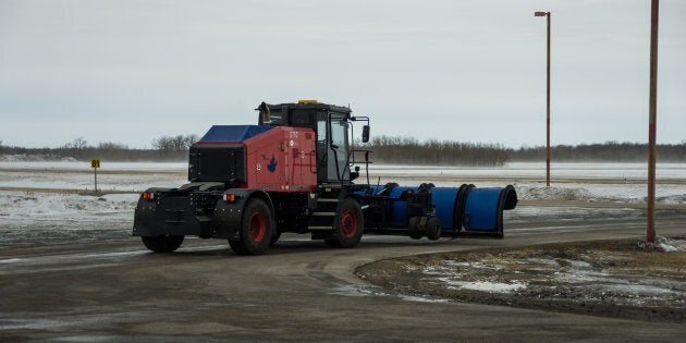 Otto, the airport's self-driving snowplow.