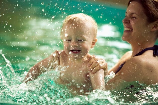 Learning to swim is a great family activity, notes the AAP.