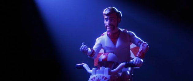 Keanu Reeves as Duke Caboom, Canada's greatest stuntman, in "Toy Story 4."