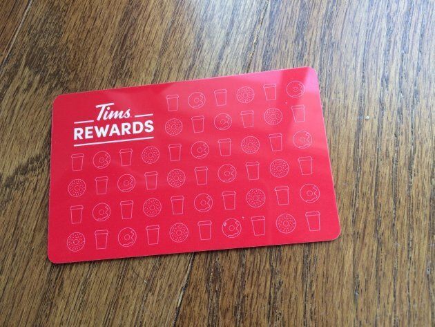 Customers can get a plastic rewards card at Tim Hortons locations, or use an app instead.