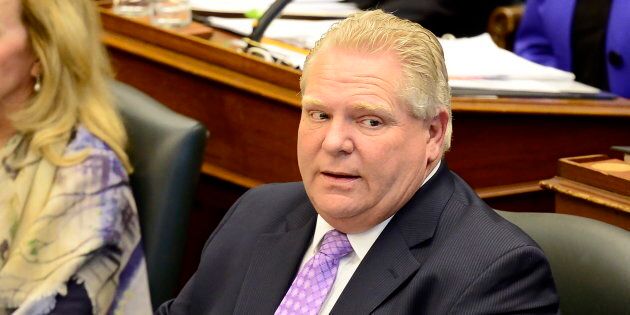 Ontario Premier Doug Ford is seen in the Ontario legislature in Toronto on March 7, 2019.