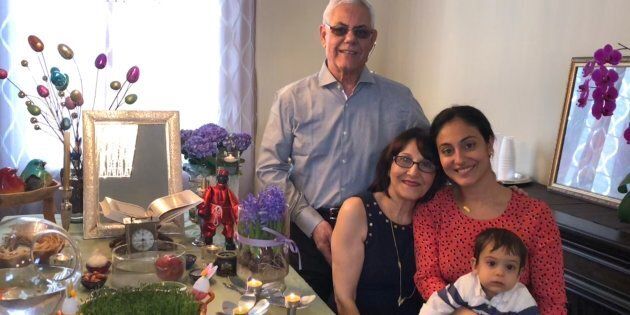 The Shafaee family celebrating Nowruz last year.