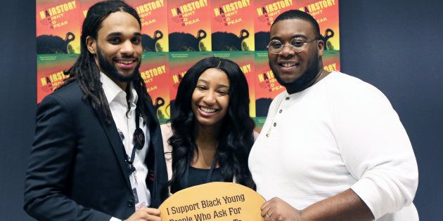 Richard Marcano (left), Smyrna Wright and Kishaun Lalor wrote or contributed to the HairStory report, an Ontario Child Advocate initiative to ensure the voices of Black youth in systems of care are heard.
