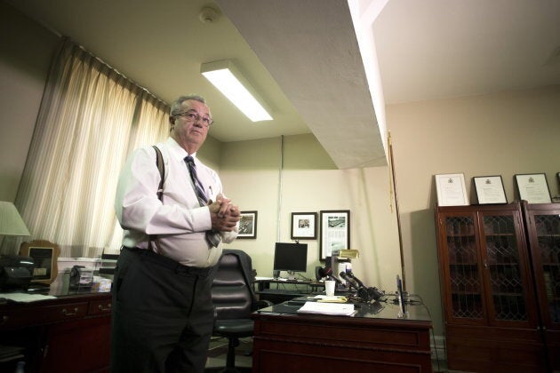 Ontario MPP Randy Hillier speaks to journalists in his office at the Ontario legislature in Toronto on Tuesday.