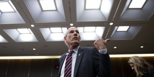 Clerk of the Privy Council Michael Wernick leaves after testifying before a justice committee on the SNC Lavalin affair on March 6, 2019.