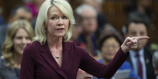 Conservative House Leader Candice Bergen rises during question period on April 1, 2019.