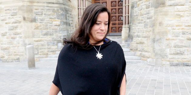 Jody Wilson-Raybould leaves Parliament Hill after a short visit in Ottawa on April 2, 2019.