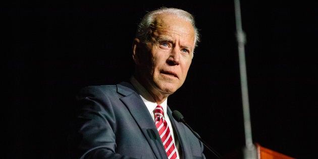 Former U.S. Vice President Joe Biden speaks during the first State Democratic dinner in Dover, Del., on March 16, 2019.