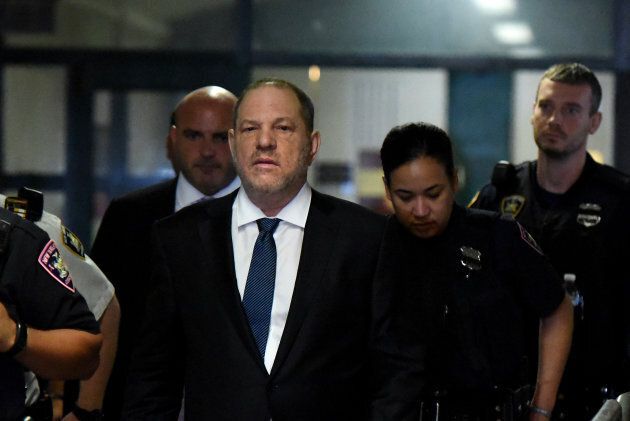 Harvey Weinstein arrives at New York State Supreme Court on October 11, 2018 in New York City.