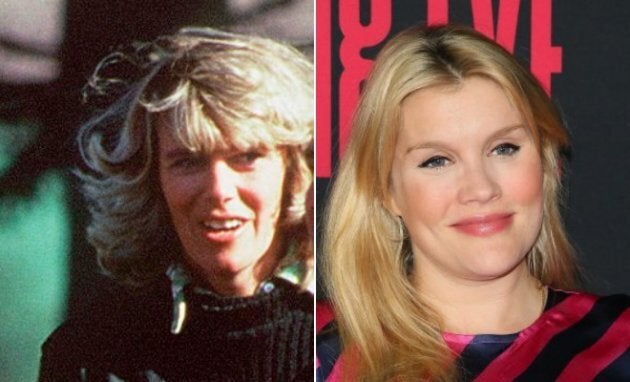 Left: Camilla Parker-Bowles in 1979. Right: Emerald Fennell at the L.A. premiere of "Killing Eve" on April 1, 2019.