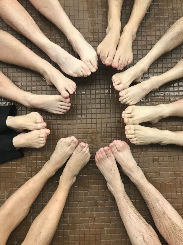 The Aquatica Synchro Men's Team hopes to see more boys try the sport. Men can compete in the mixed duet at the international level.