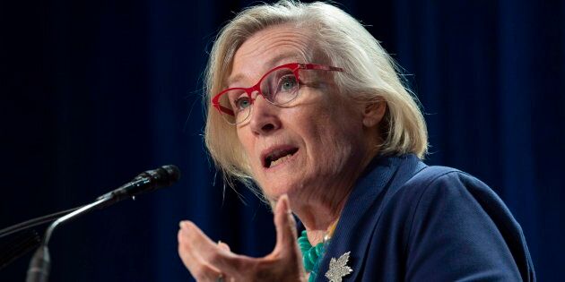 Crown-Indigenous Relations Minister Carolyn Bennett speaks to the Assembly of First Nations national forum in Gatineau, Que., on Sept. 11, 2018.