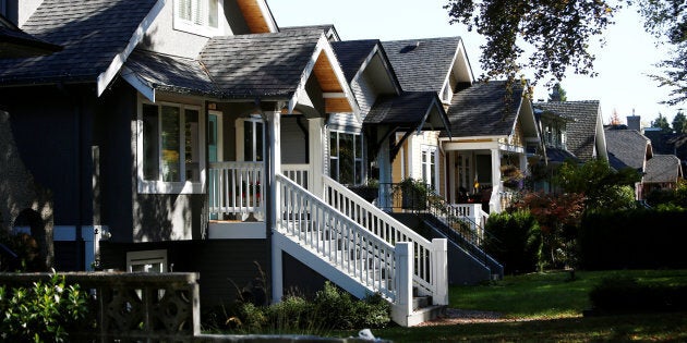 A row of houses in Vancouver's Dunbar neighbourhood, Sept. 22, 2016.