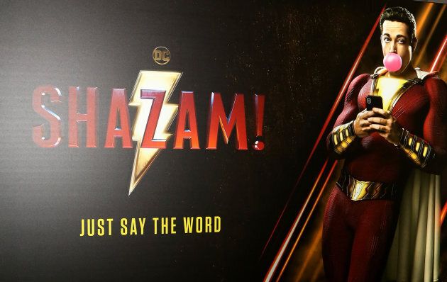 LAS VEGAS, NEVADA - APRIL 01: An advertisement for the upcoming 'Shazam!' movie is displayed at Caesars Palace during CinemaCon, the official convention of the National Association of Theatre Owners on April 01, 2019 in Las Vegas, Nevada. (Photo by Gabe Ginsberg/WireImage)